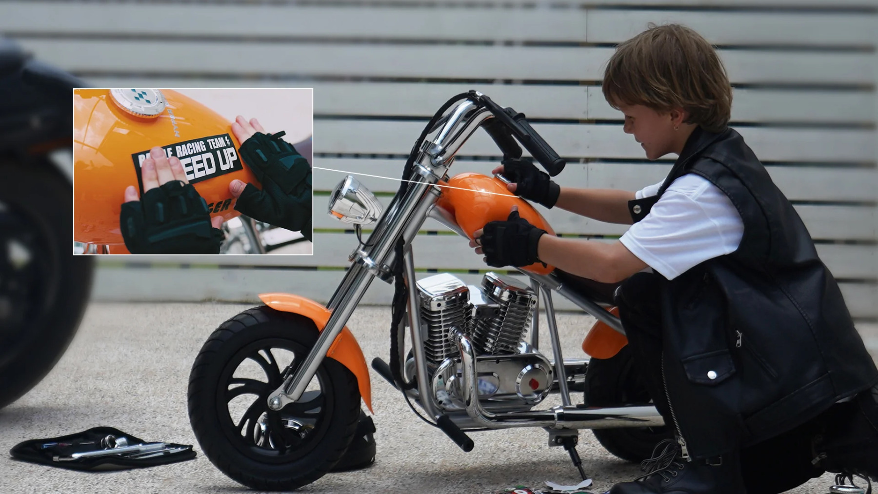 Hyper Gogo Cruiser 12 Plus chopper detail
